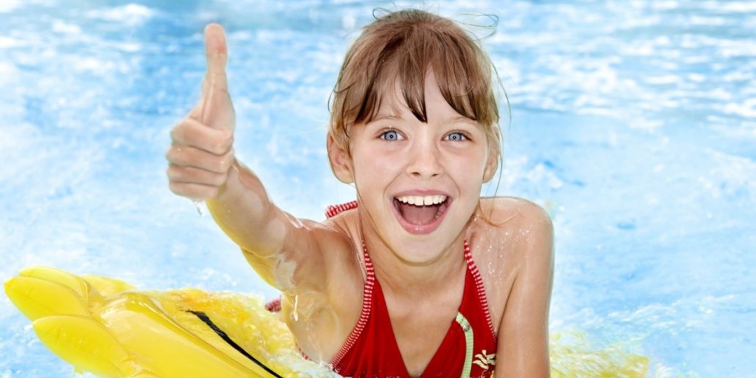 child in pool